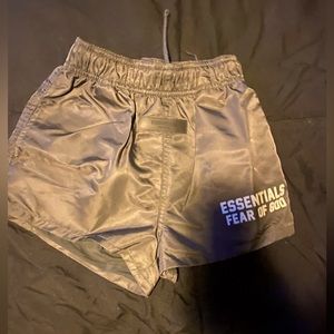 Black ESSENTIALS Fear of God shorts worn 1x